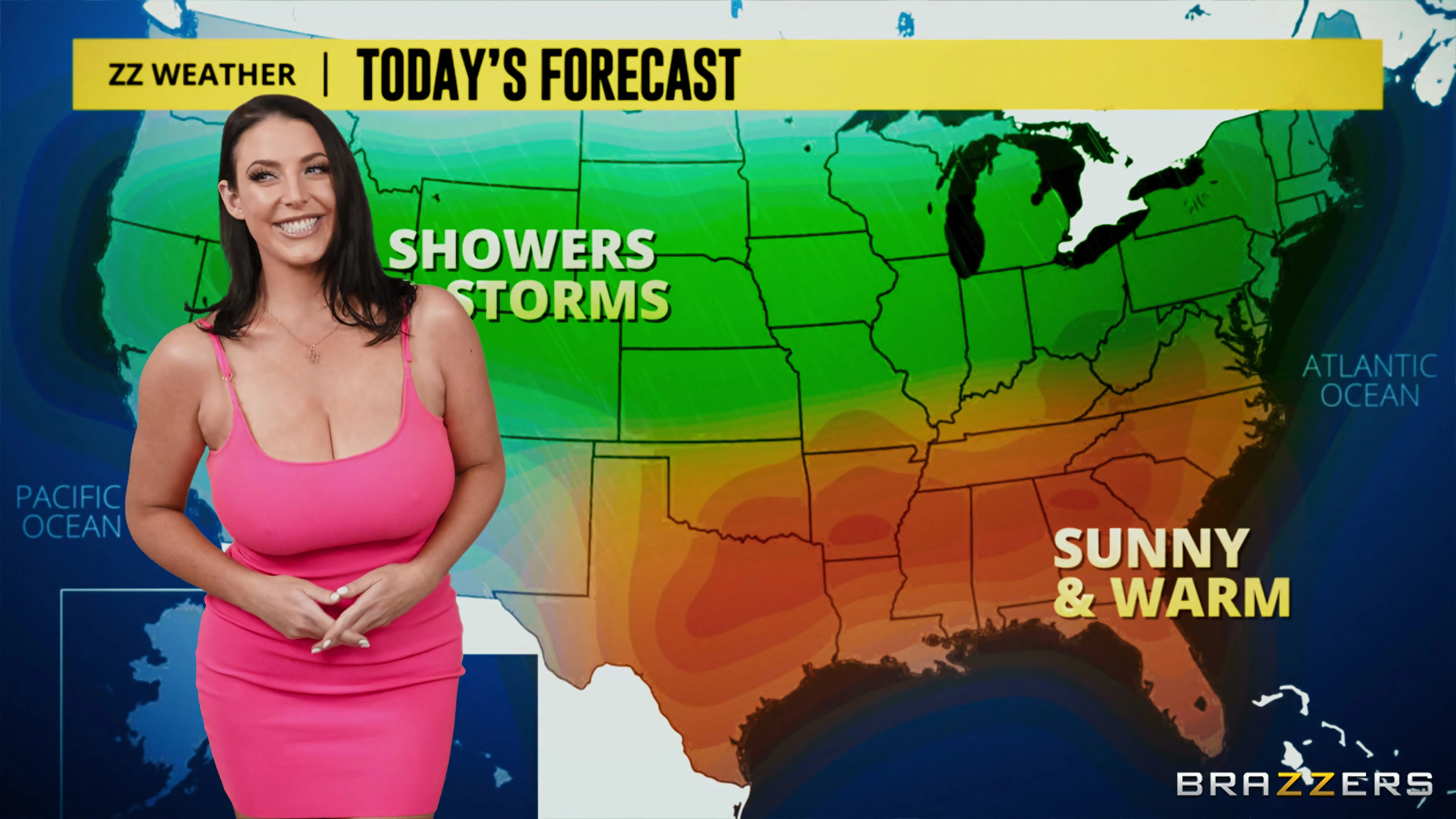 Brazzers 'Pronóstico de calor y intensidad' protagonizando Angela White (foto 1)