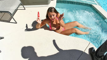 Penny Flame in 'Cock Block Sun Screen'