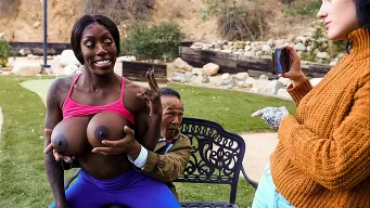 Ebony Mystique in 'Nasty Old Bench Flasher Meets Thirsty Jogging Nymph'