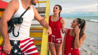 MacKenzie Mace में 'Horny Lifeguards Share A Cock'